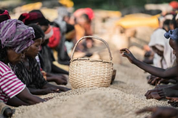 People gathering coffee